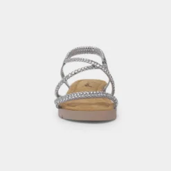 Krush Erica Womens Silver Strappy Sandal