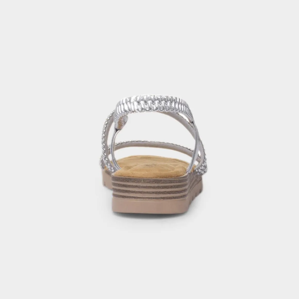 Krush Erica Womens Silver Strappy Sandal