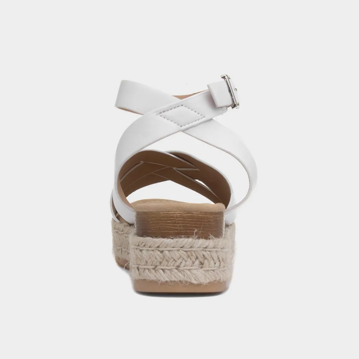 Krush Gabriella Womens White Wedge Sandal