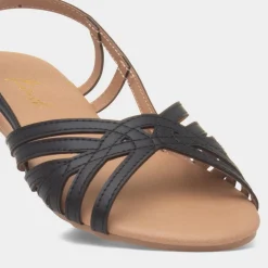 Krush Jeni Womens Black Open Toe Sandal