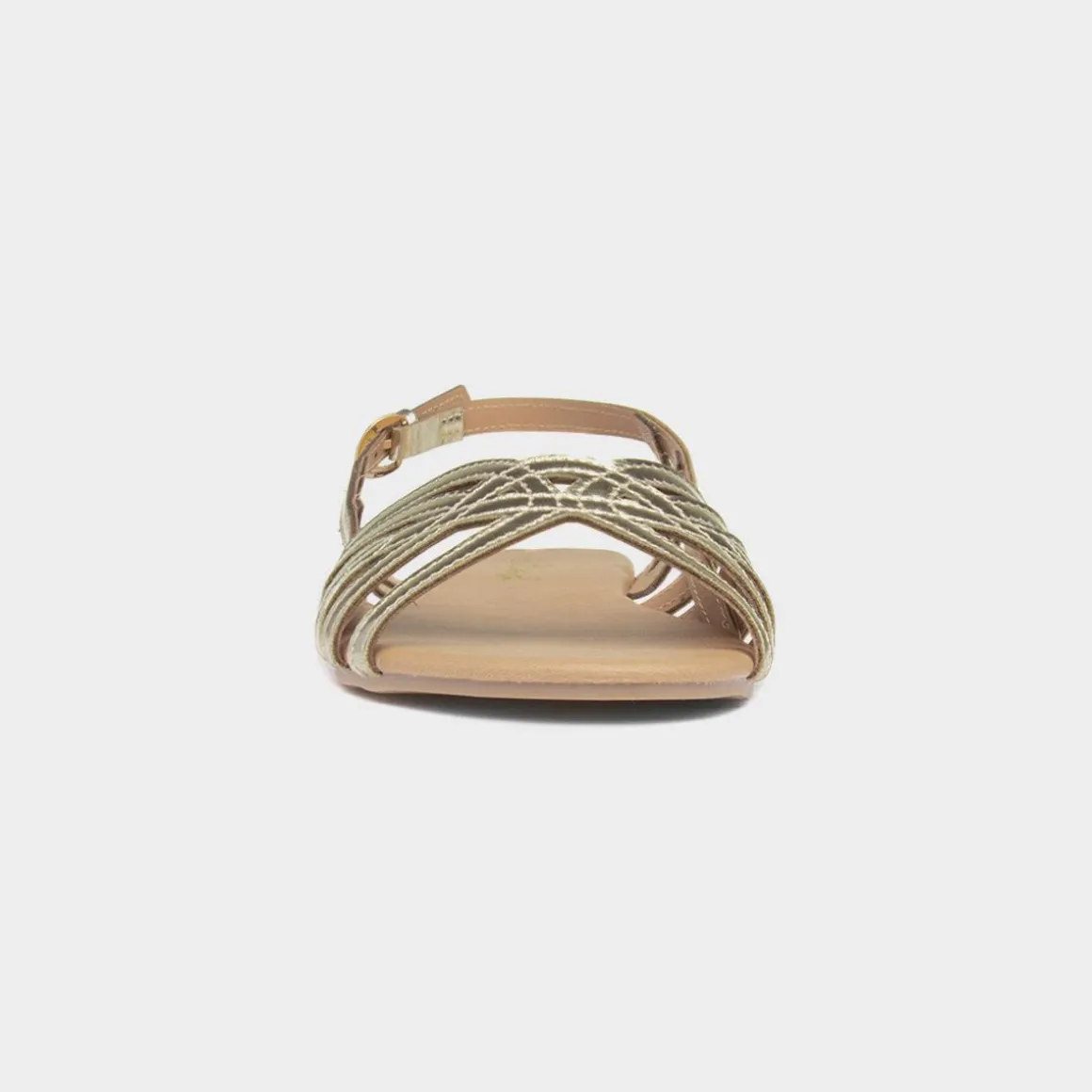 Krush Jeni Womens Gold Strappy Sandal