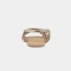 Krush Jeni Womens Gold Strappy Sandal