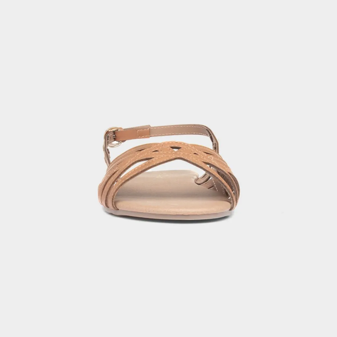Krush Jeni Womens Tan Strappy Sandal