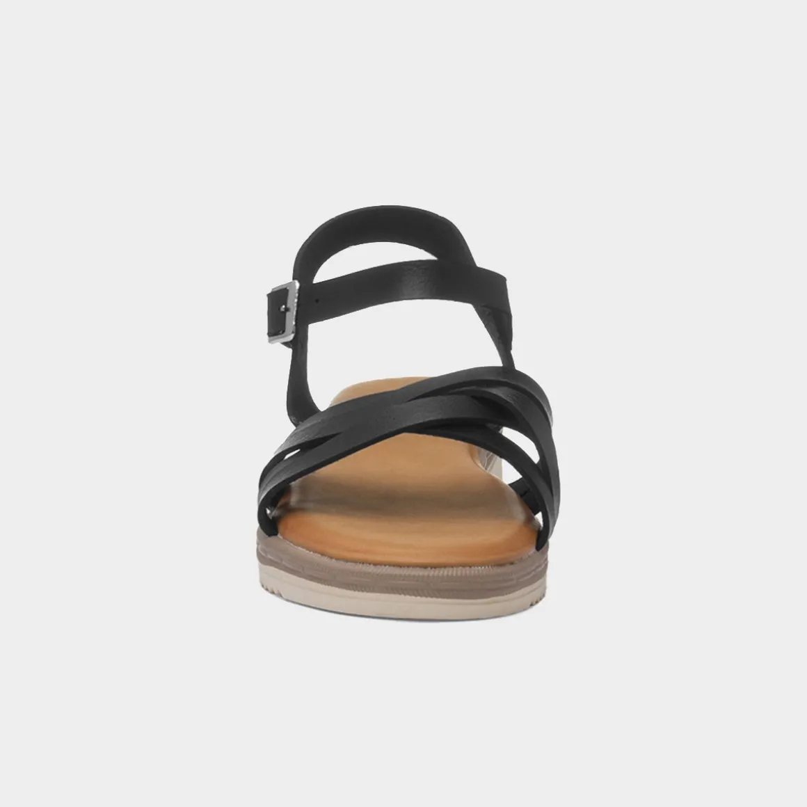 Krush Kenzie Womens Black Strappy Sandal