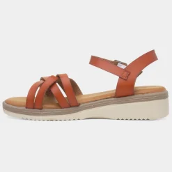 Krush Kenzie Womens Tan Strappy Sandal