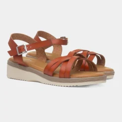 Krush Kenzie Womens Tan Strappy Sandal