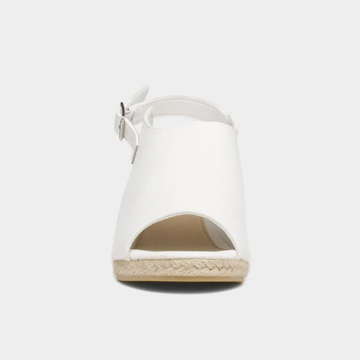 Krush Kerrie Womens White Wedge Sandal