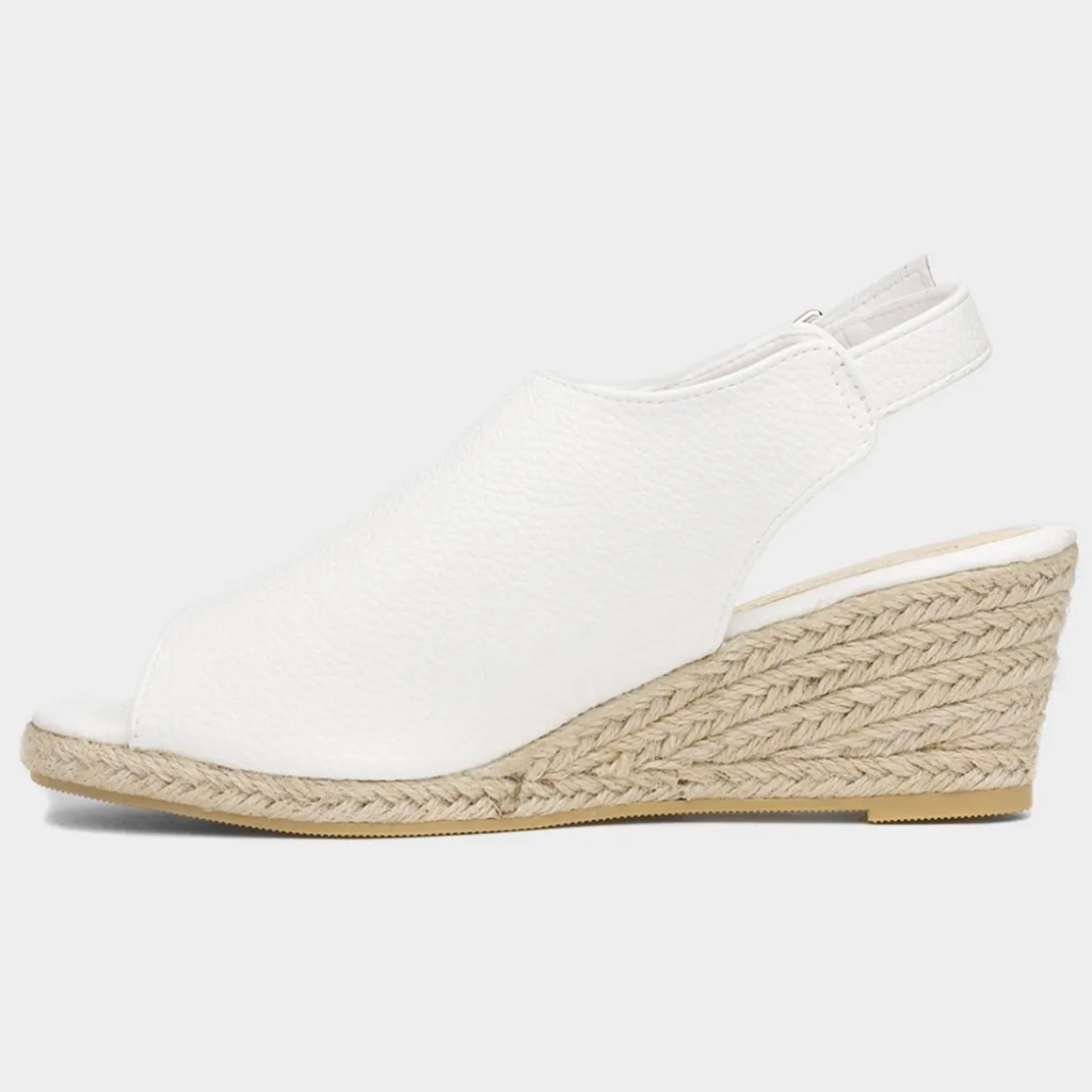 Krush Kerrie Womens White Wedge Sandal