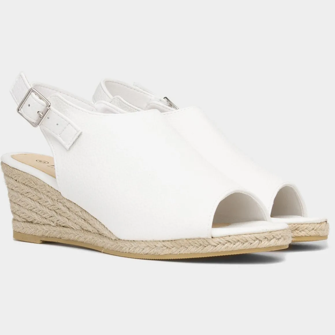 Krush Kerrie Womens White Wedge Sandal