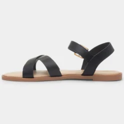 Krush Lottie Womens Black Wider Fit Sandal