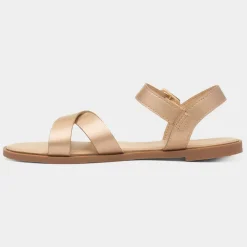 Krush Lottie Womens Rose Gold Wider Fit Sandal