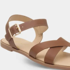 Krush Lottie Womens Tan Wider Fit Sandal