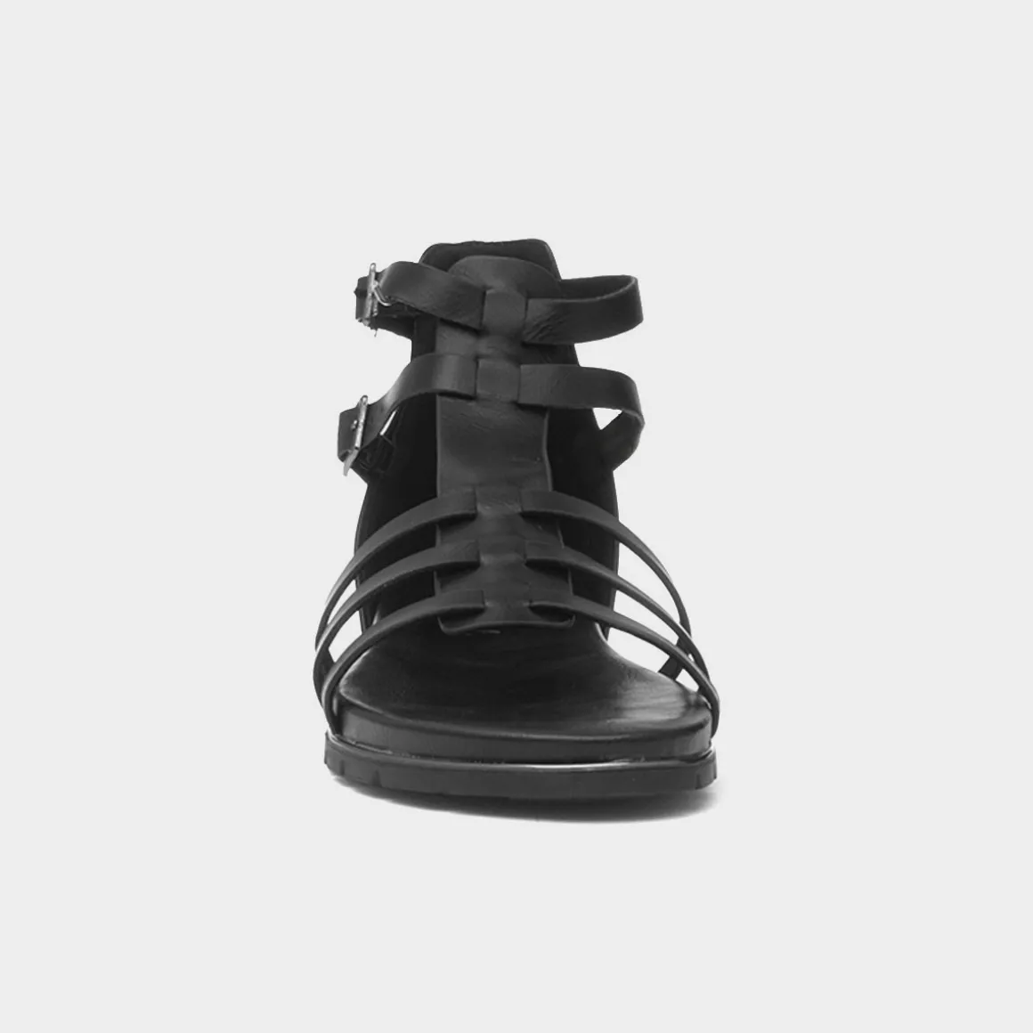 Krush Lynn Womens Black Gladiator Sandal