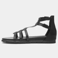 Krush Lynn Womens Black Gladiator Sandal