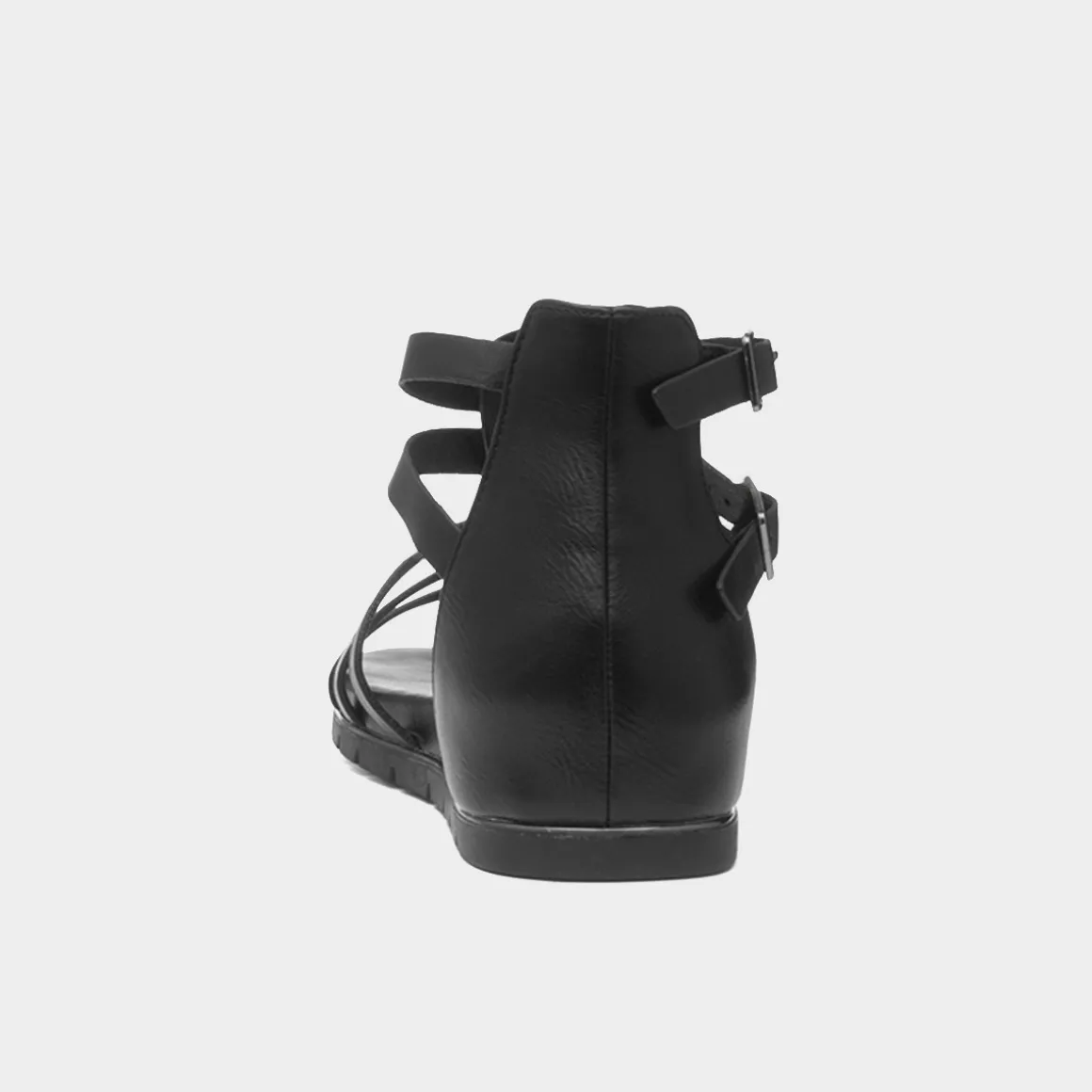 Krush Lynn Womens Black Gladiator Sandal