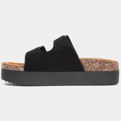 Krush Maria Womens Black Platform Sandal