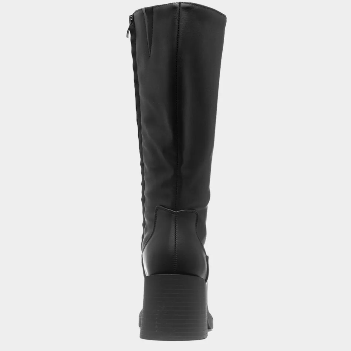 Krush Michelle Womens Black Block Heel Calf Boot