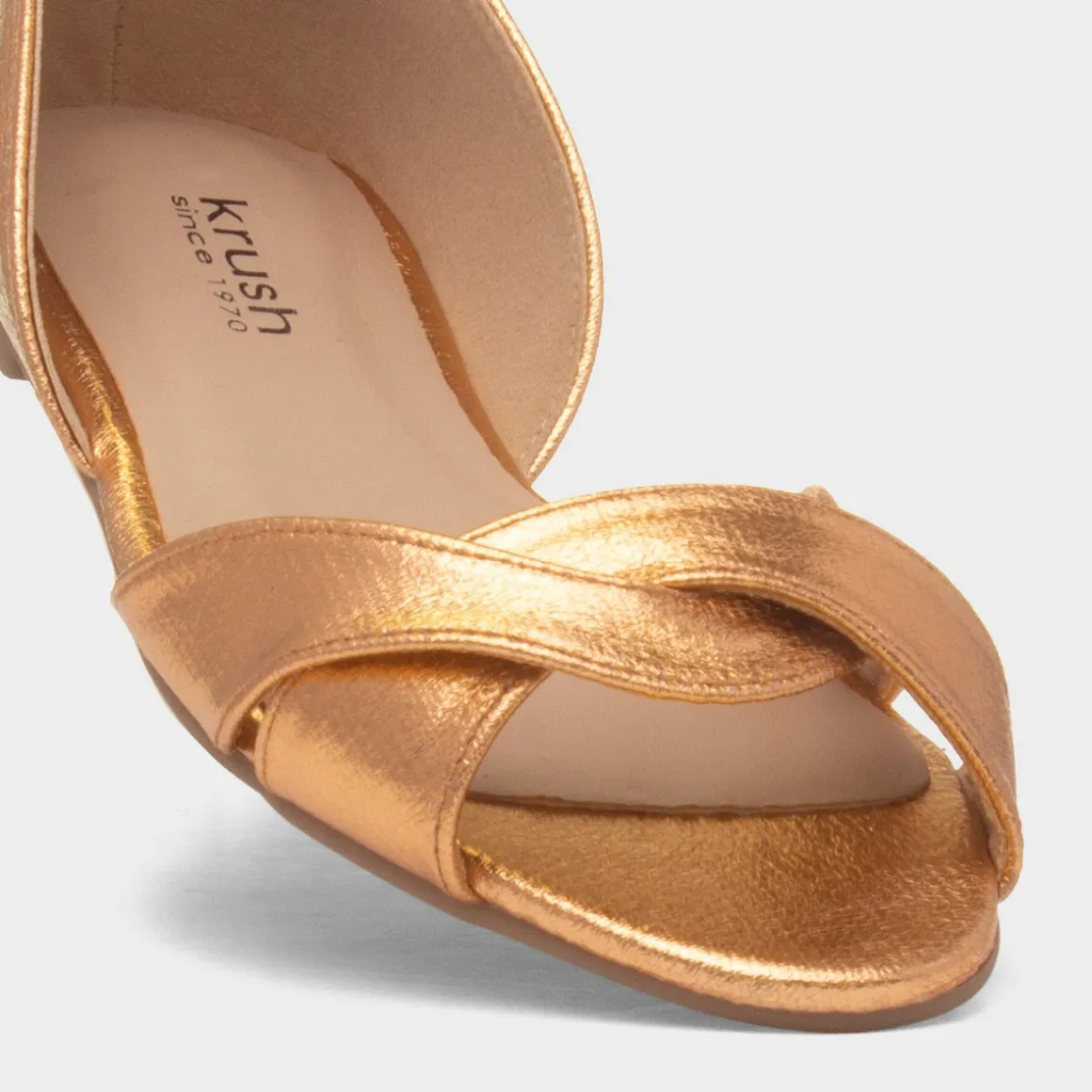 Krush Pam Womens Rose Gold Open Toe Shoe