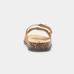 Krush Tara Womens Tan Double Buckle Sandal