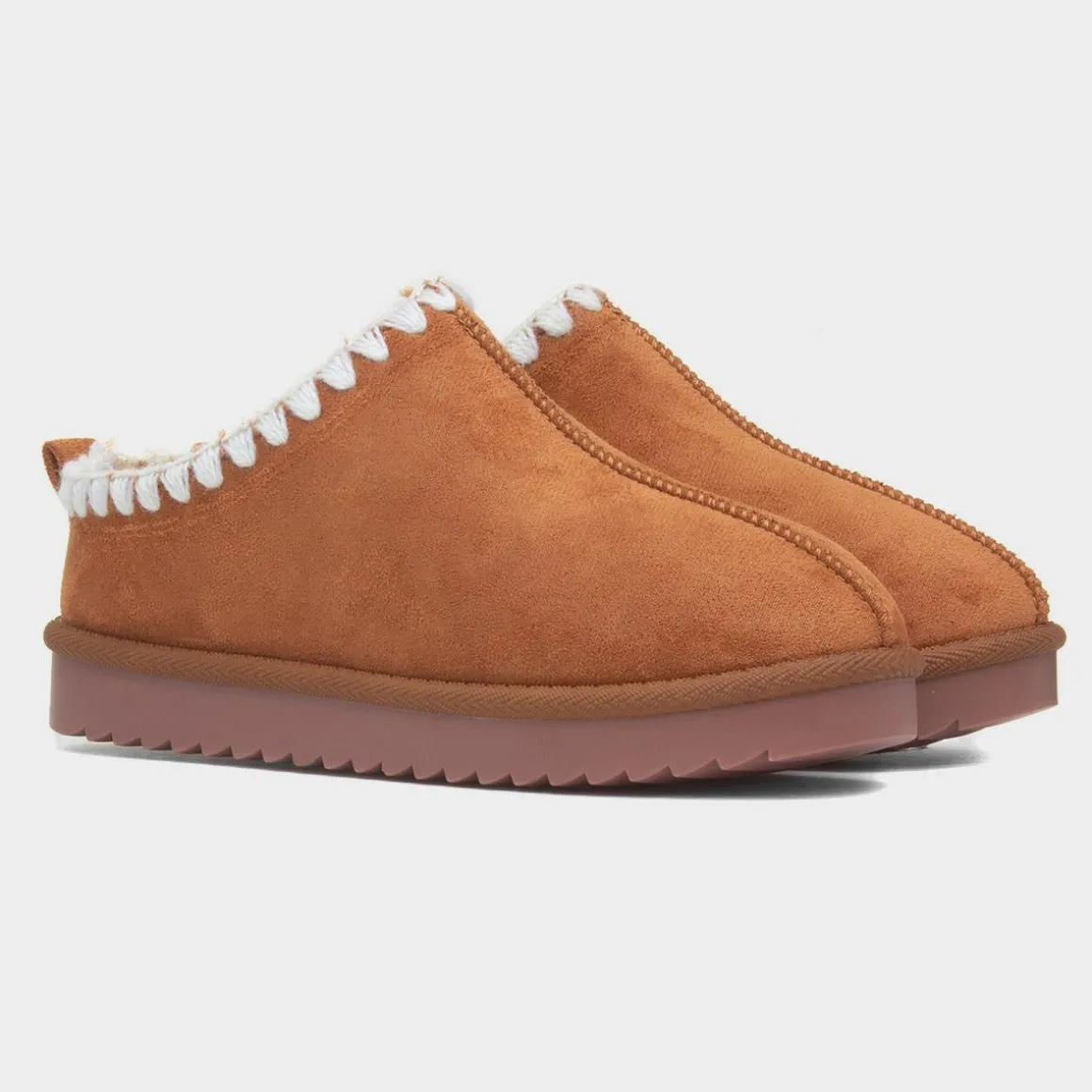 Krush Whip Stitch Womens Chestnut Slipper