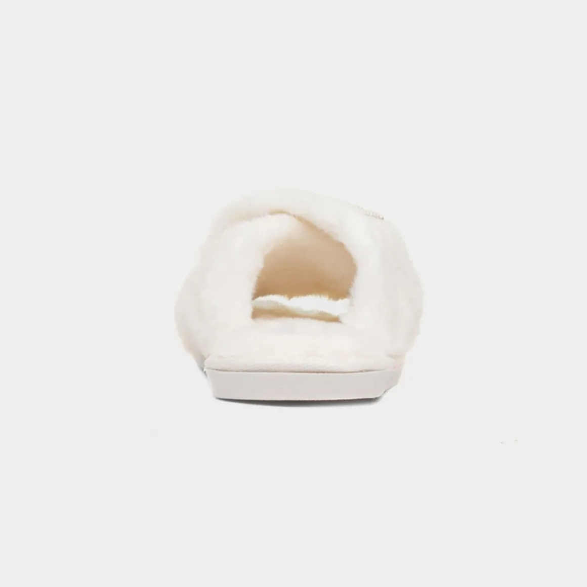 Krush Wifey Womens Cream Fluffy Slipper