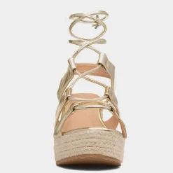 Krush Zoe Womens Gold Heeled Sandal