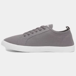Lambretta Spike Mens Grey Canvas Shoe