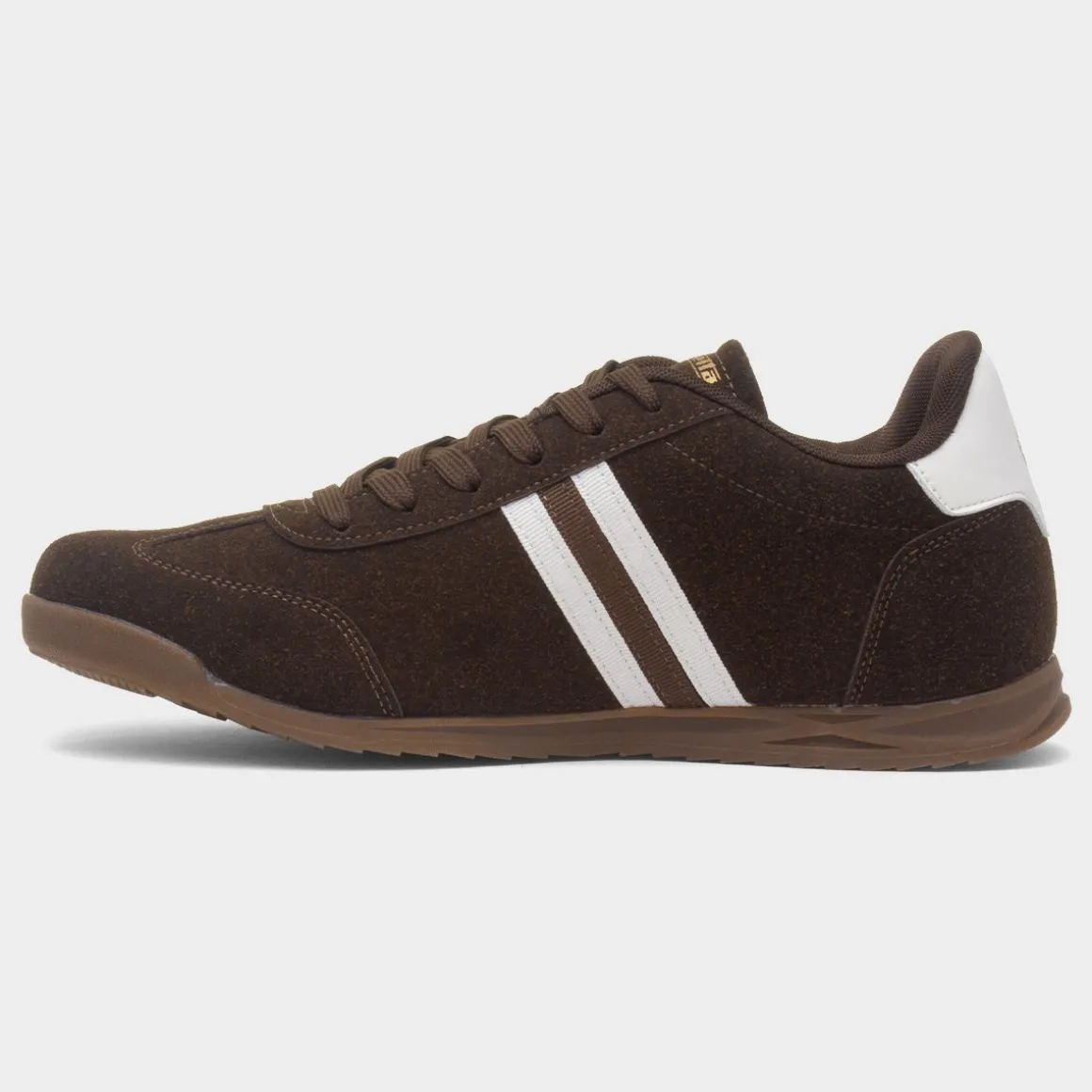 Lambretta Tackle Mens Chocolate Lace Up Trainer