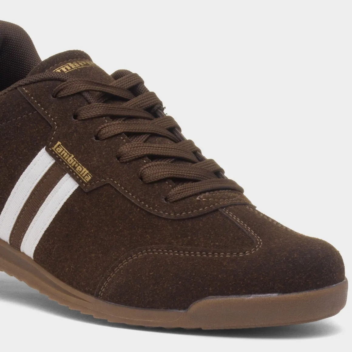 Lambretta Tackle Mens Chocolate Lace Up Trainer