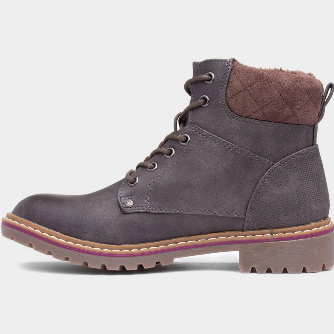 Lilley & Skinner Alberta Womens Grey Lace Up Boot
