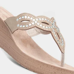 Lilley & Skinner Ancona Womens Beige Wedge Sandal