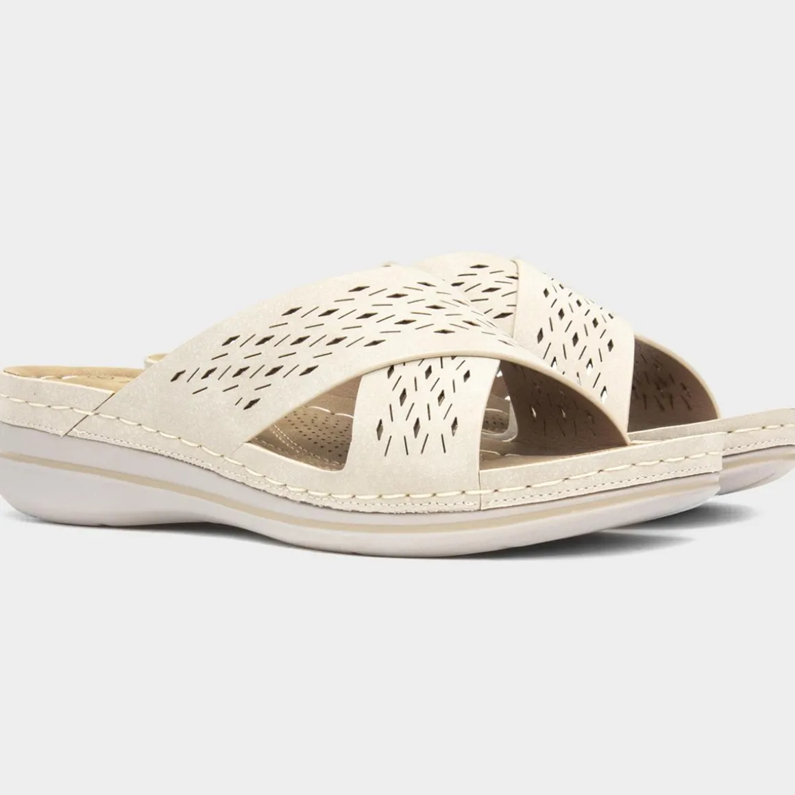 Lilley & Skinner Antigua Womens Beige Mule Sandal