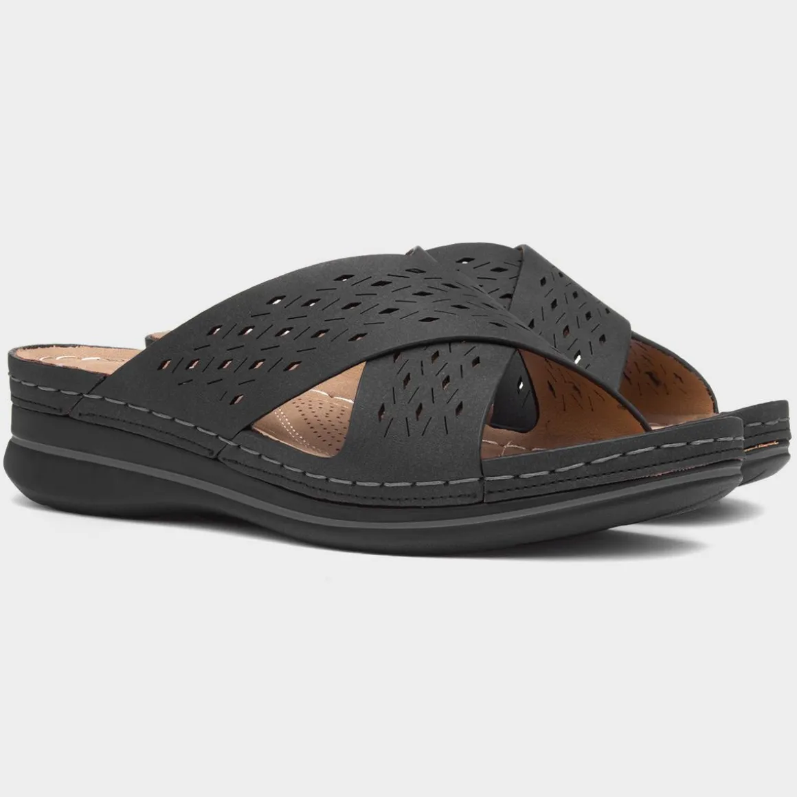 Lilley & Skinner Antigua Womens Black Mule Sandal