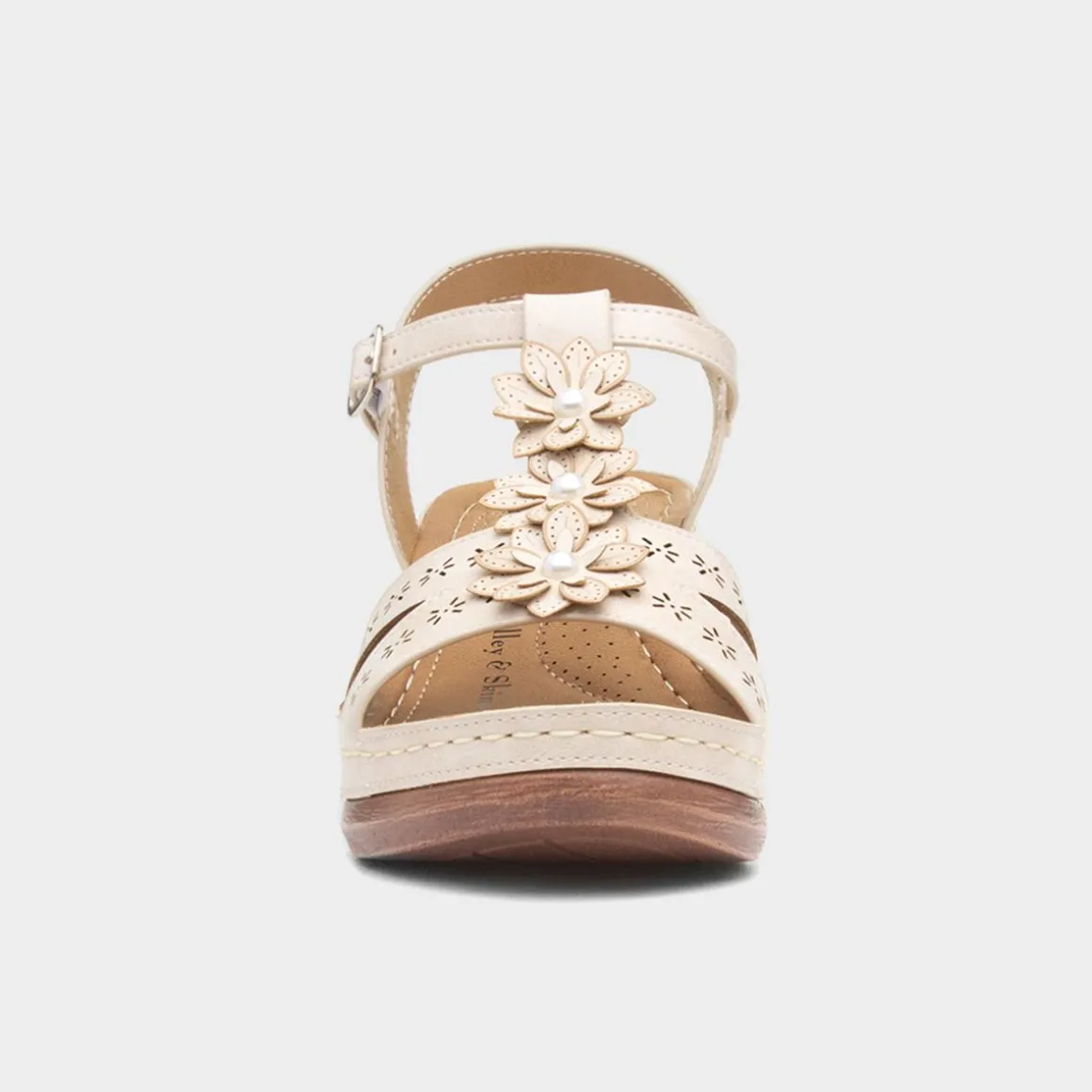 Lilley & Skinner Barbuda Womens Beige Wedge Sandal
