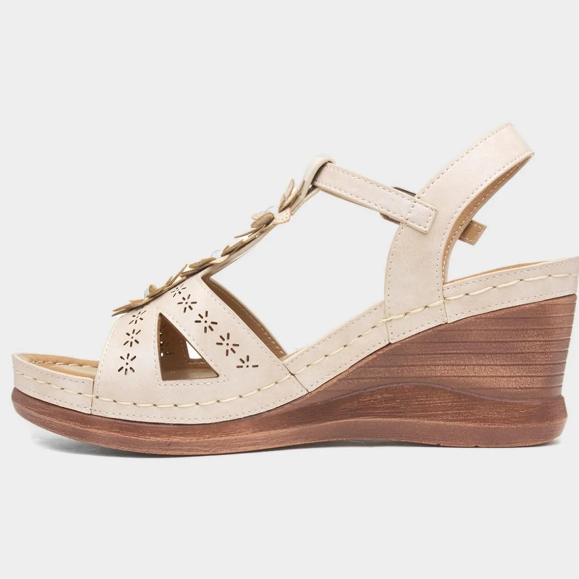 Lilley & Skinner Barbuda Womens Beige Wedge Sandal