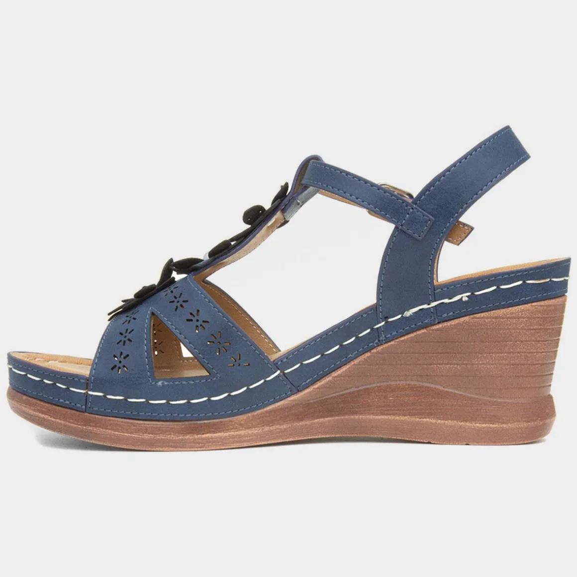 Lilley & Skinner Barbuda Womens Blue Wedge Sandal