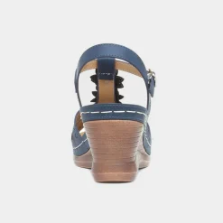 Lilley & Skinner Barbuda Womens Blue Wedge Sandal