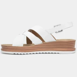 Lilley & Skinner Cuba Womens White Strappy Sandal