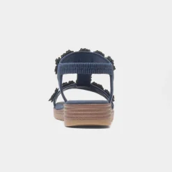 Lilley & Skinner Cyprus Womens Navy Flower Sandal