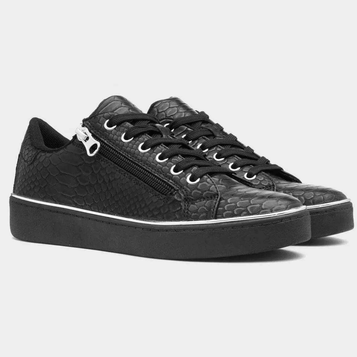 Lilley & Skinner Gym Womens Black Snake Print Shoe