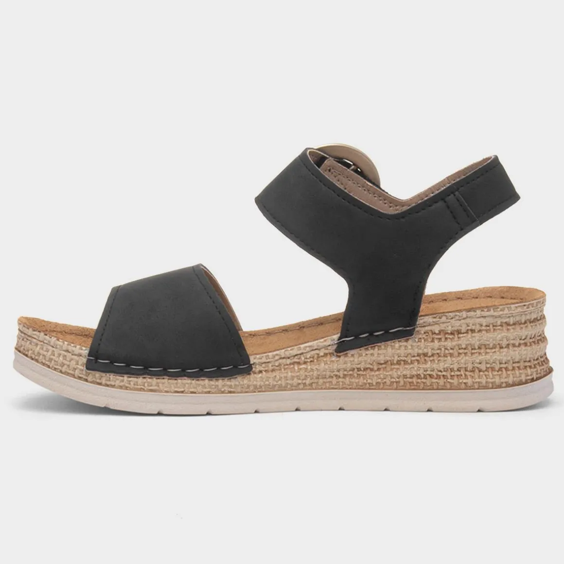 Lilley & Skinner Monza Womens Black Wedge Sandal