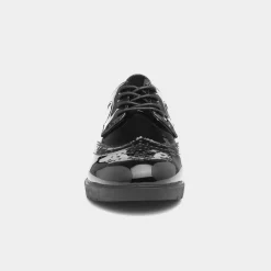 Lilley Agnes Womens Black Lace Up Brogue Shoe