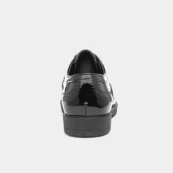 Lilley Agnes Womens Black Lace Up Brogue Shoe