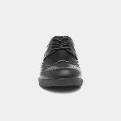 Lilley Agnes Womens Brogue Lace Up Shoe in Black