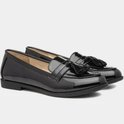 Lilley Anais Womens Black Patent Loafer