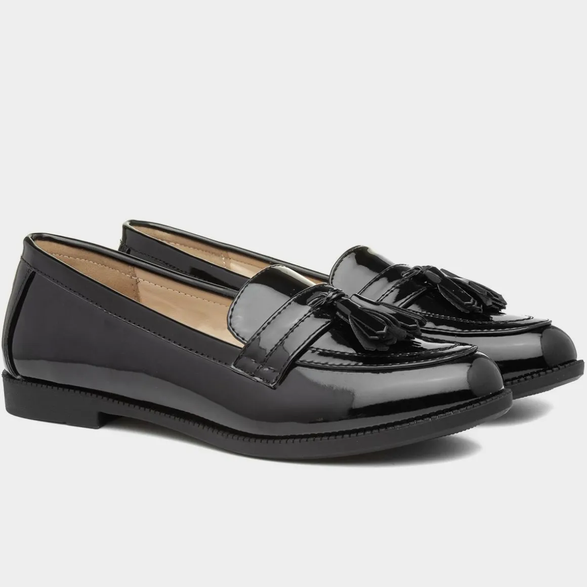 Lilley Anais Womens Black Patent Loafer