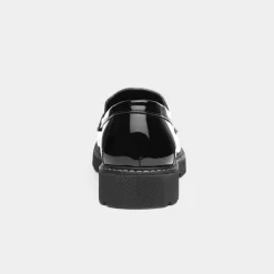 Lilley Angel Womens Black Patent Tassel Loafer