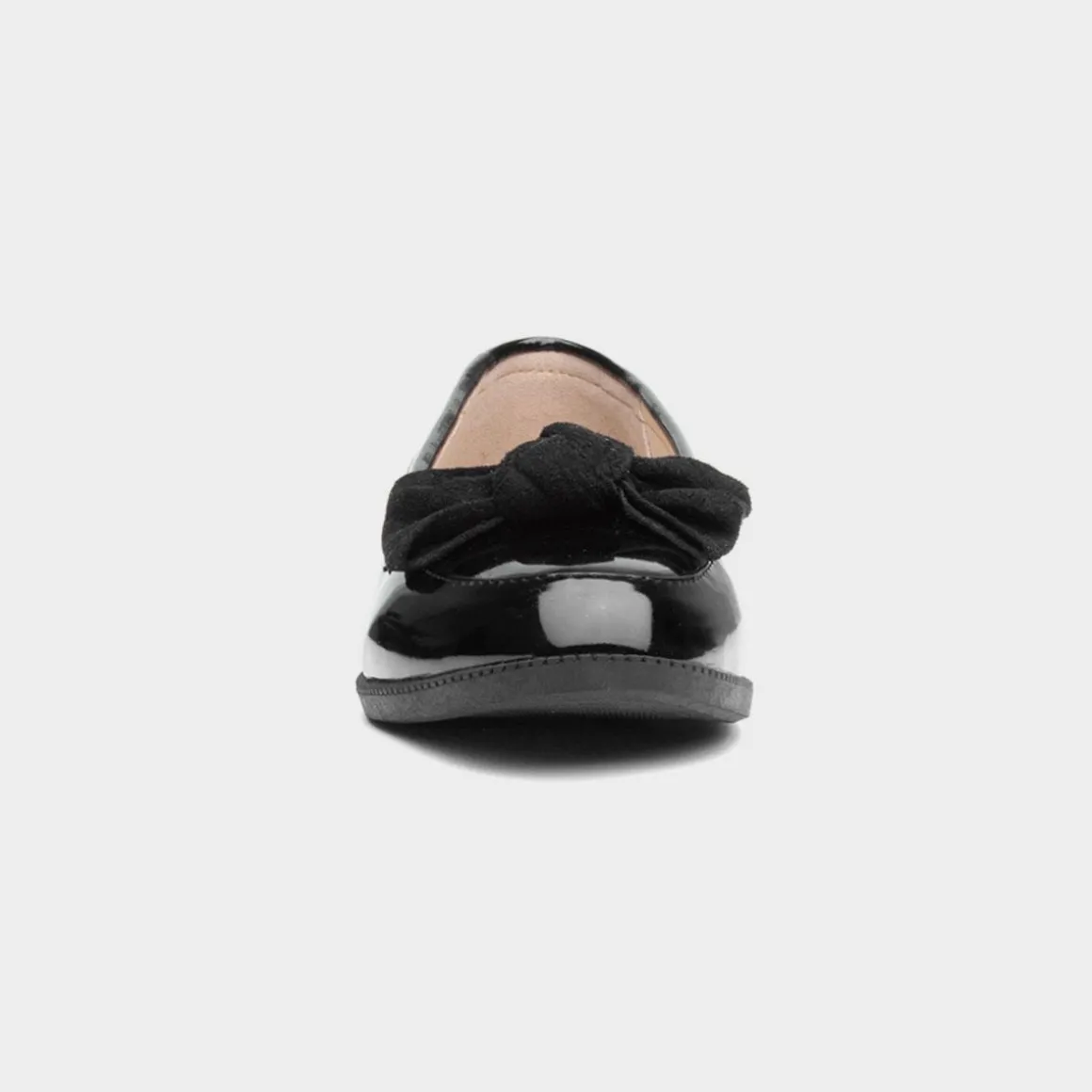 Lilley Anita Womens Black Patent Loafer with Bow