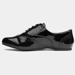 Lilley April Womens Black Brogue Shoe