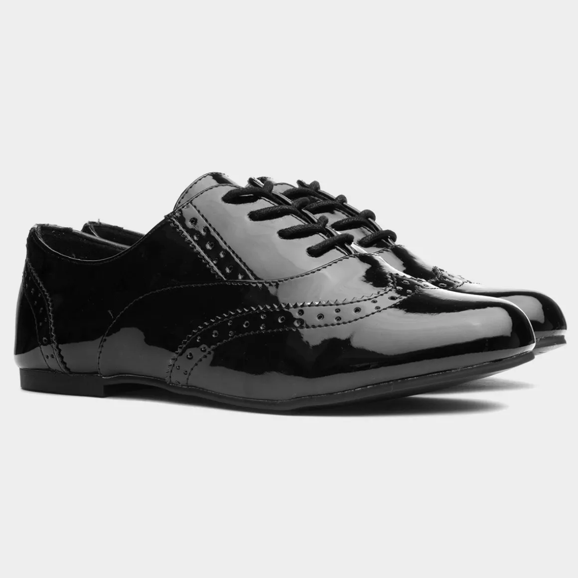Lilley April Womens Black Brogue Shoe